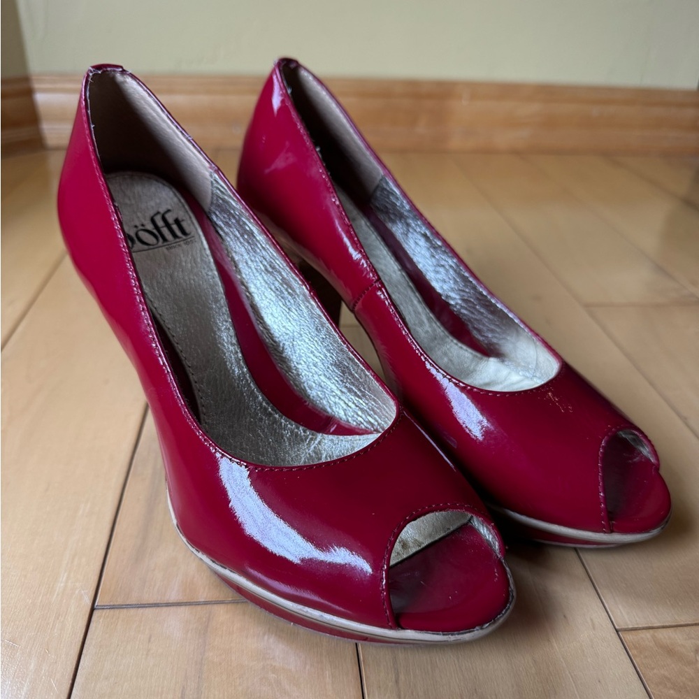 Sofft Berry Patent Peep-Toe Heels